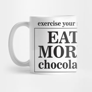 Vintage Exercise Your Soul Eat More Chocolate Aesthetics Retro Mug